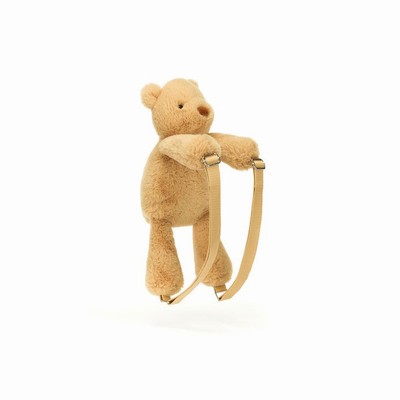 Jellycat Smudge Bear Backpack Bag Australia | 745062DFL